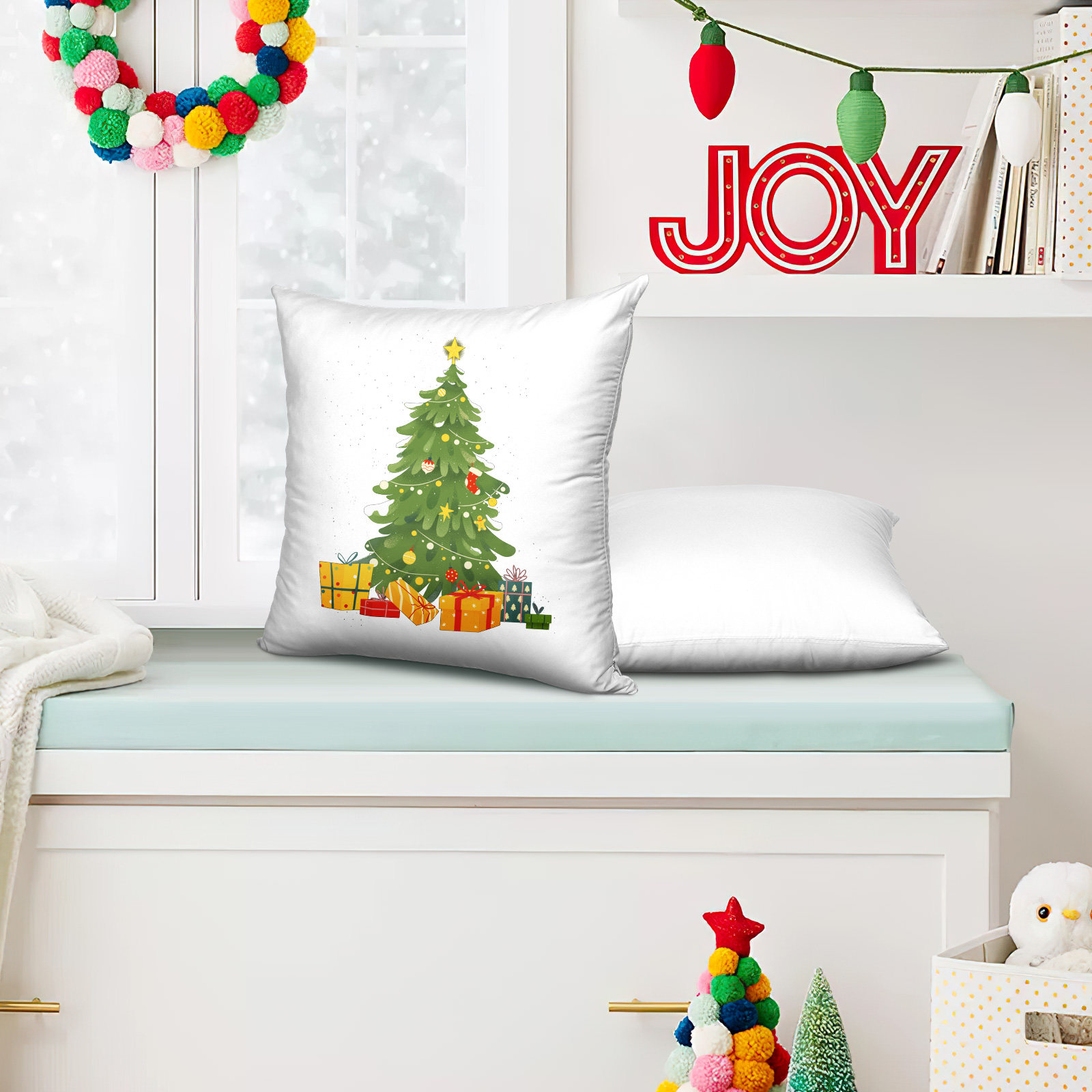 Pillow Cover Sublimation - 4 housses de coussin blanches pour