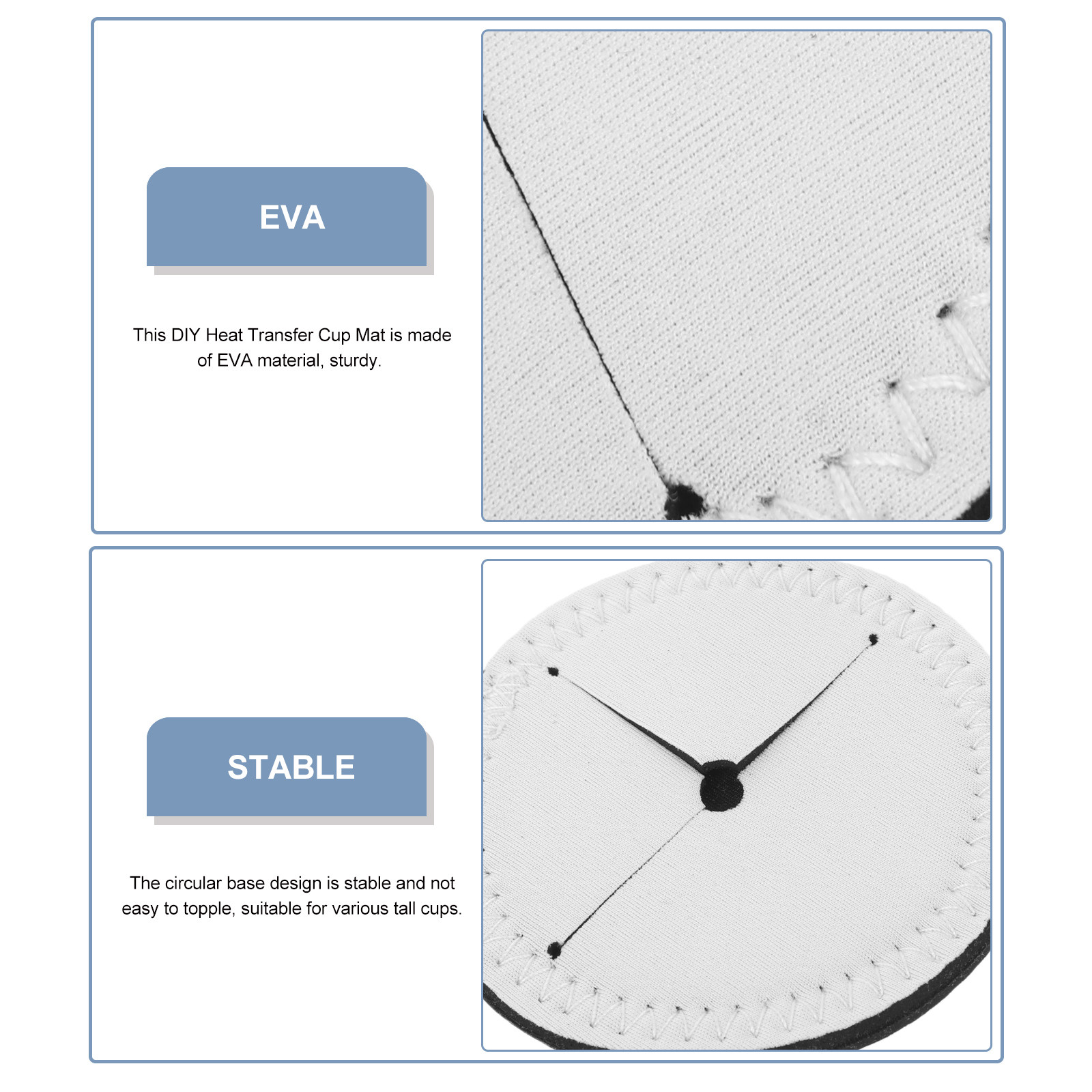4 pièces de sous-verres ronds  - Coaster Sublimation Blank avis et prix
